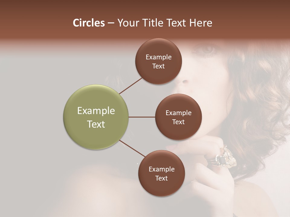 A Beautiful Woman With A Ring On Her Finger PowerPoint Template