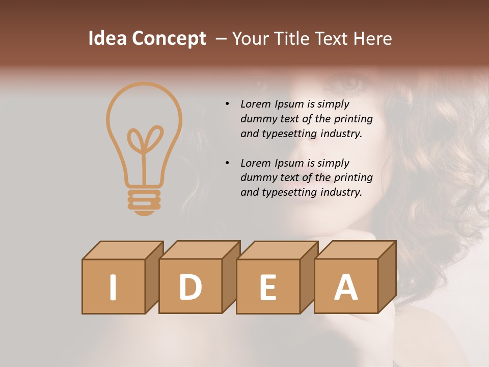 A Beautiful Woman With A Ring On Her Finger PowerPoint Template