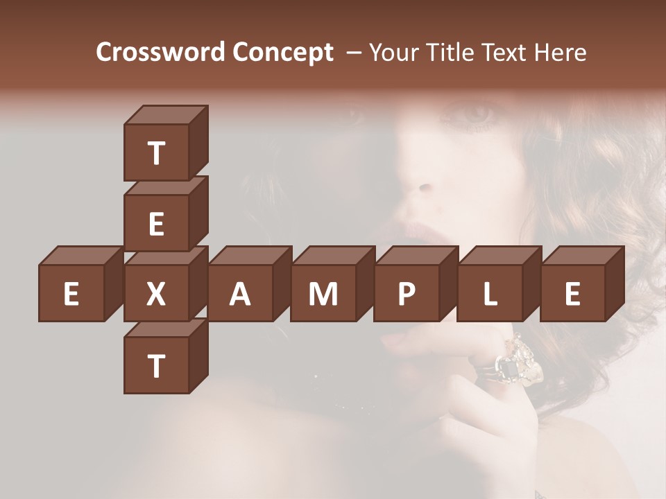 A Beautiful Woman With A Ring On Her Finger PowerPoint Template