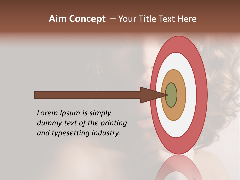 A Beautiful Woman With A Ring On Her Finger PowerPoint Template