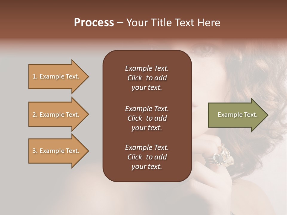 A Beautiful Woman With A Ring On Her Finger PowerPoint Template