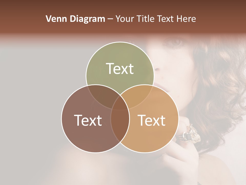A Beautiful Woman With A Ring On Her Finger PowerPoint Template