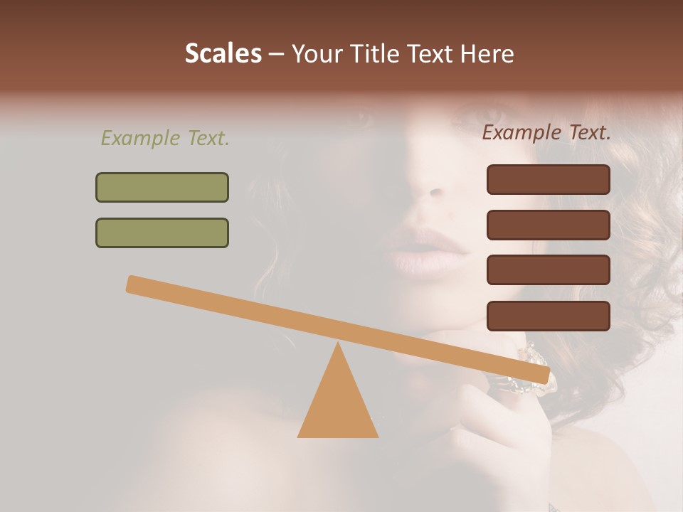 A Beautiful Woman With A Ring On Her Finger PowerPoint Template