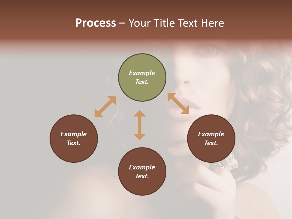 A Beautiful Woman With A Ring On Her Finger PowerPoint Template