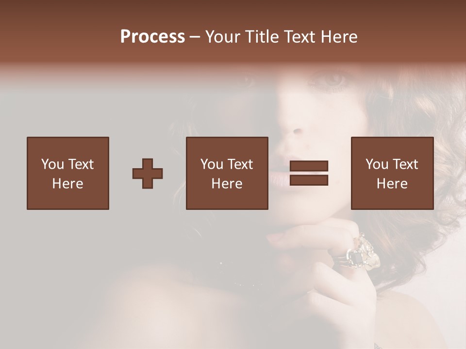 A Beautiful Woman With A Ring On Her Finger PowerPoint Template