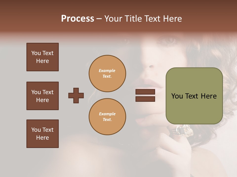 A Beautiful Woman With A Ring On Her Finger PowerPoint Template