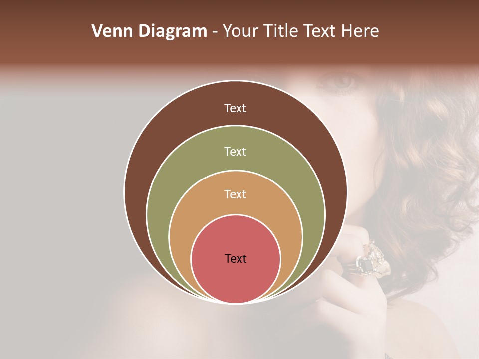 A Beautiful Woman With A Ring On Her Finger PowerPoint Template