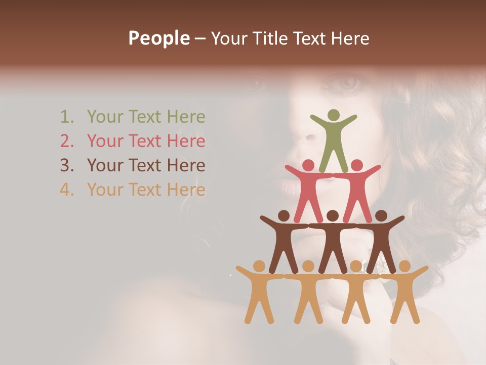 A Beautiful Woman With A Ring On Her Finger PowerPoint Template