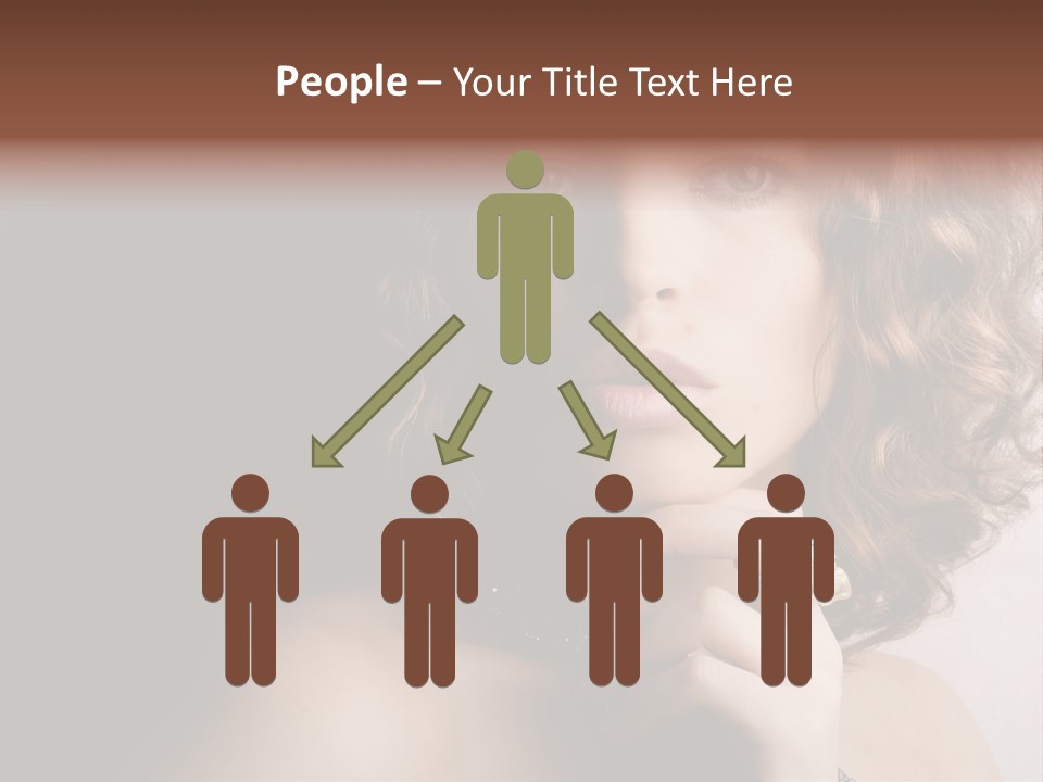 A Beautiful Woman With A Ring On Her Finger PowerPoint Template