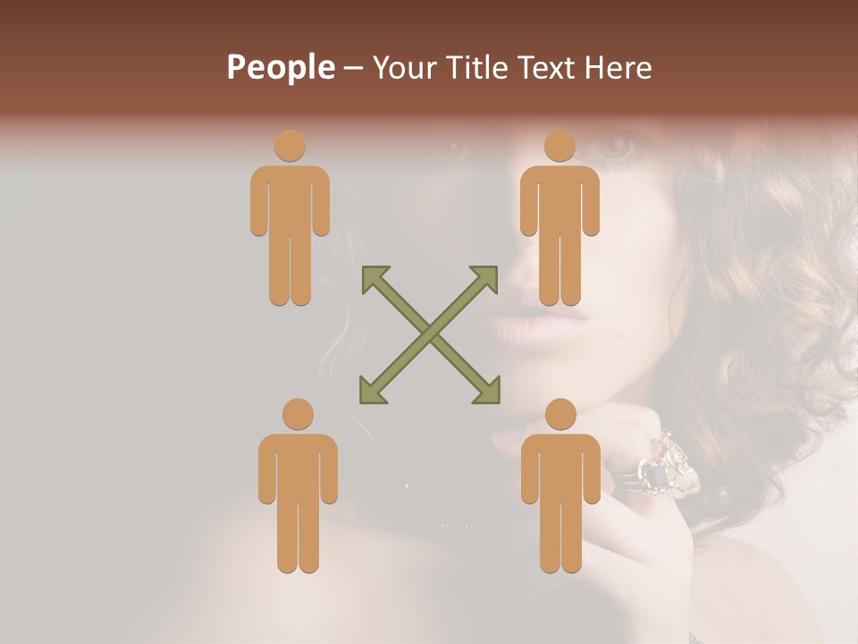 A Beautiful Woman With A Ring On Her Finger PowerPoint Template