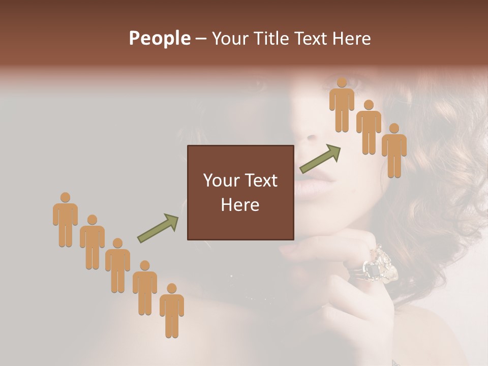 A Beautiful Woman With A Ring On Her Finger PowerPoint Template