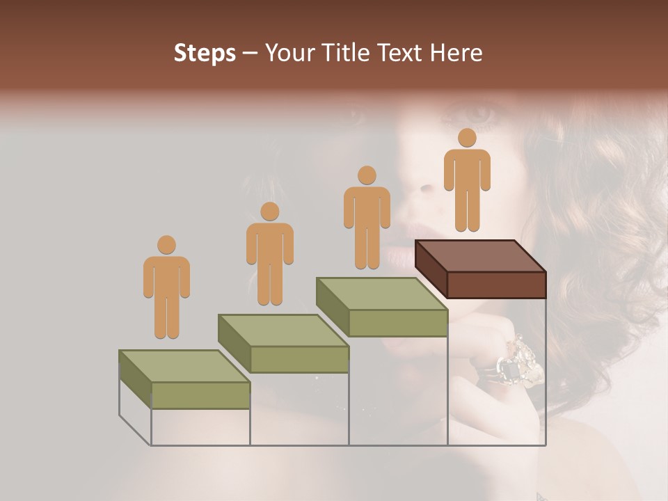 A Beautiful Woman With A Ring On Her Finger PowerPoint Template