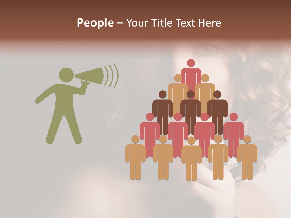 A Beautiful Woman With A Ring On Her Finger PowerPoint Template