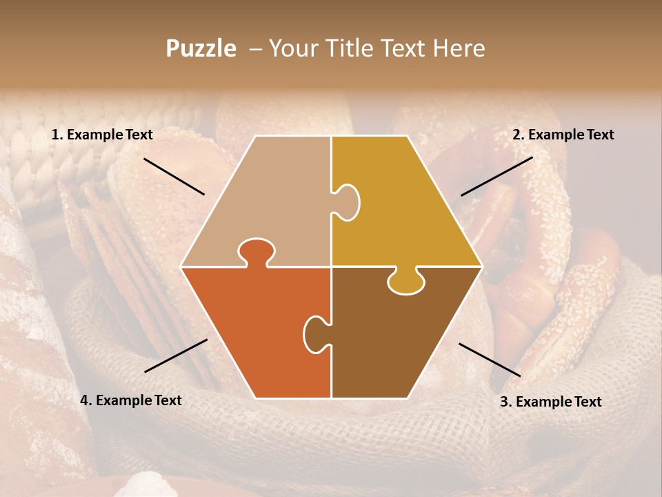 A Basket Full Of Breads On A Table PowerPoint Template