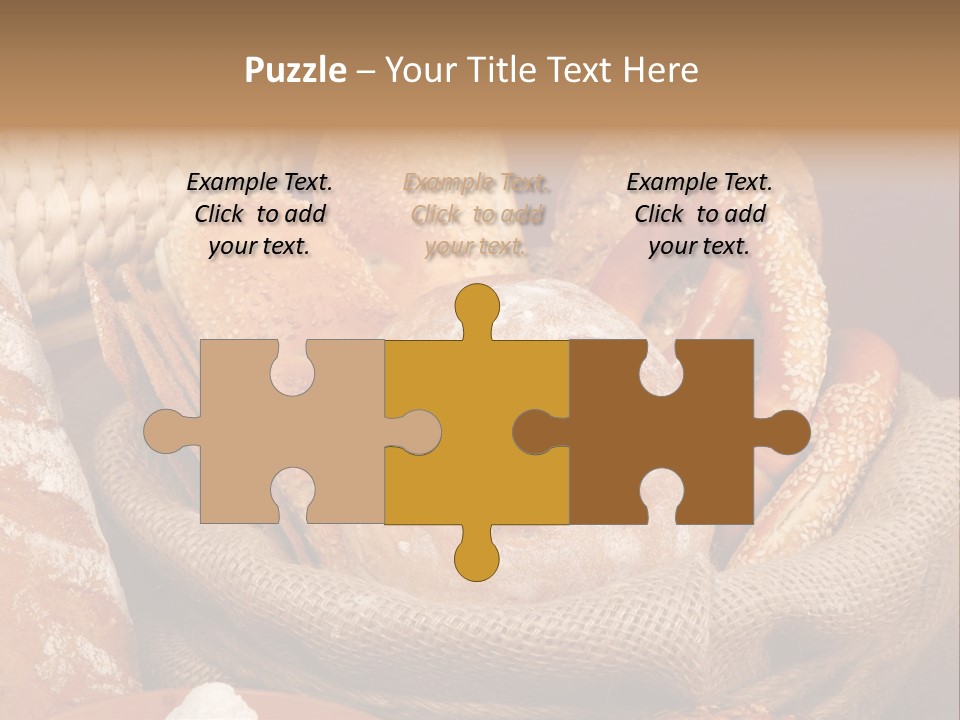 A Basket Full Of Breads On A Table PowerPoint Template