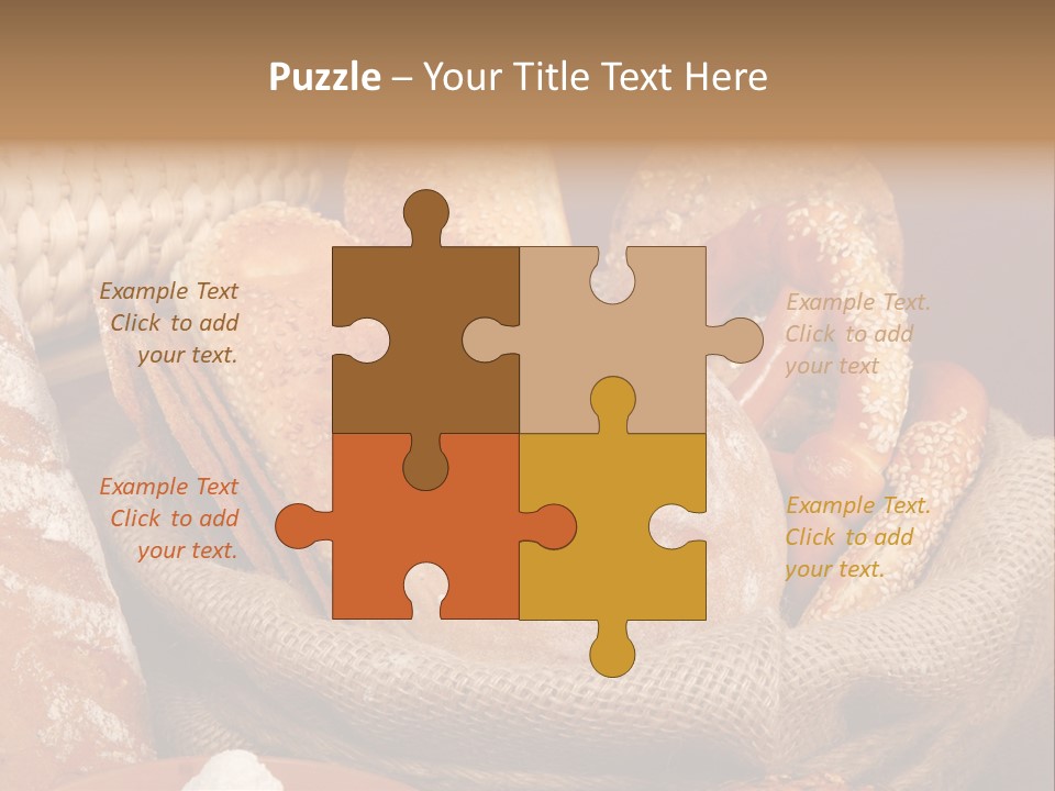 A Basket Full Of Breads On A Table PowerPoint Template