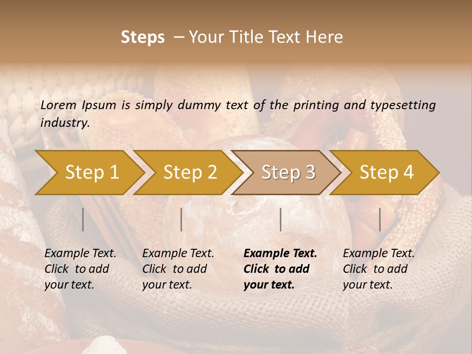 A Basket Full Of Breads On A Table PowerPoint Template