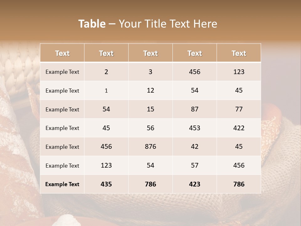 A Basket Full Of Breads On A Table PowerPoint Template