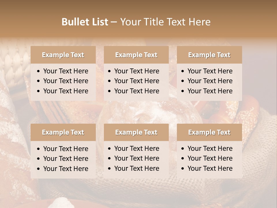 A Basket Full Of Breads On A Table PowerPoint Template