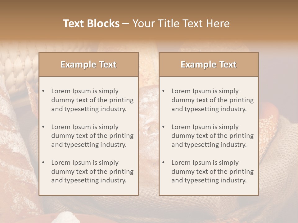 A Basket Full Of Breads On A Table PowerPoint Template