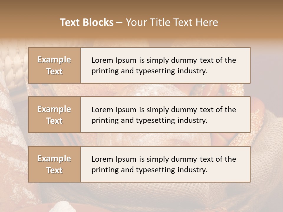 A Basket Full Of Breads On A Table PowerPoint Template