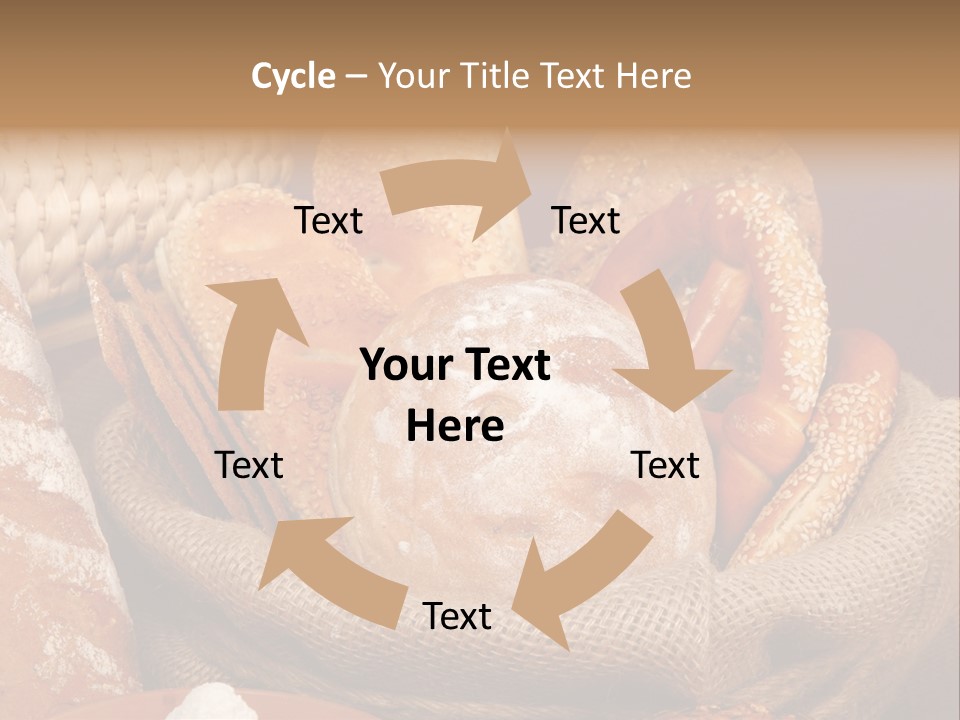 A Basket Full Of Breads On A Table PowerPoint Template