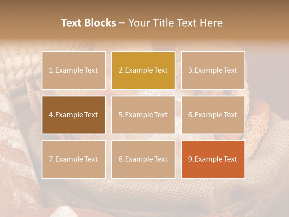 A Basket Full Of Breads On A Table PowerPoint Template