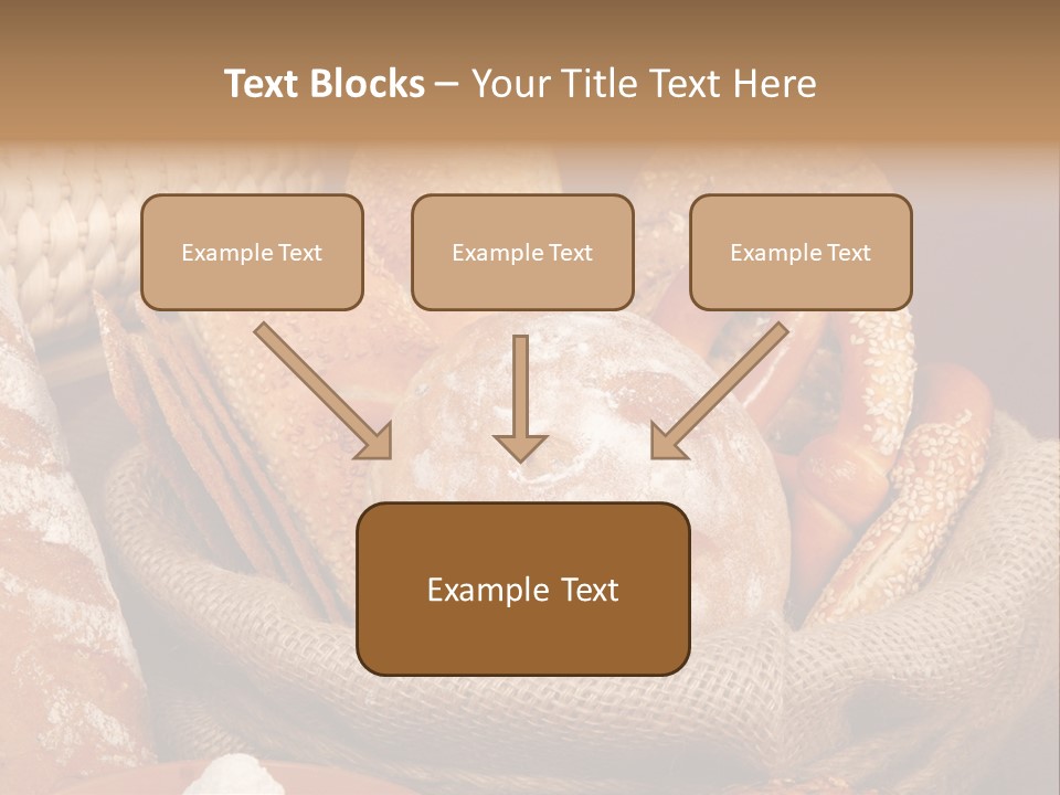 A Basket Full Of Breads On A Table PowerPoint Template