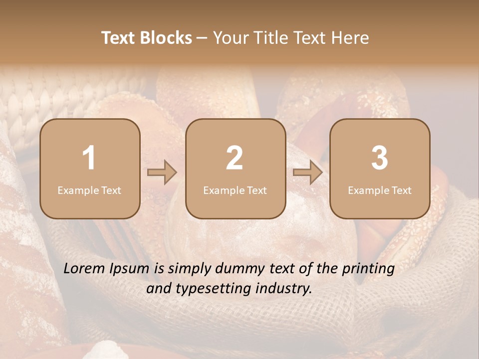 A Basket Full Of Breads On A Table PowerPoint Template