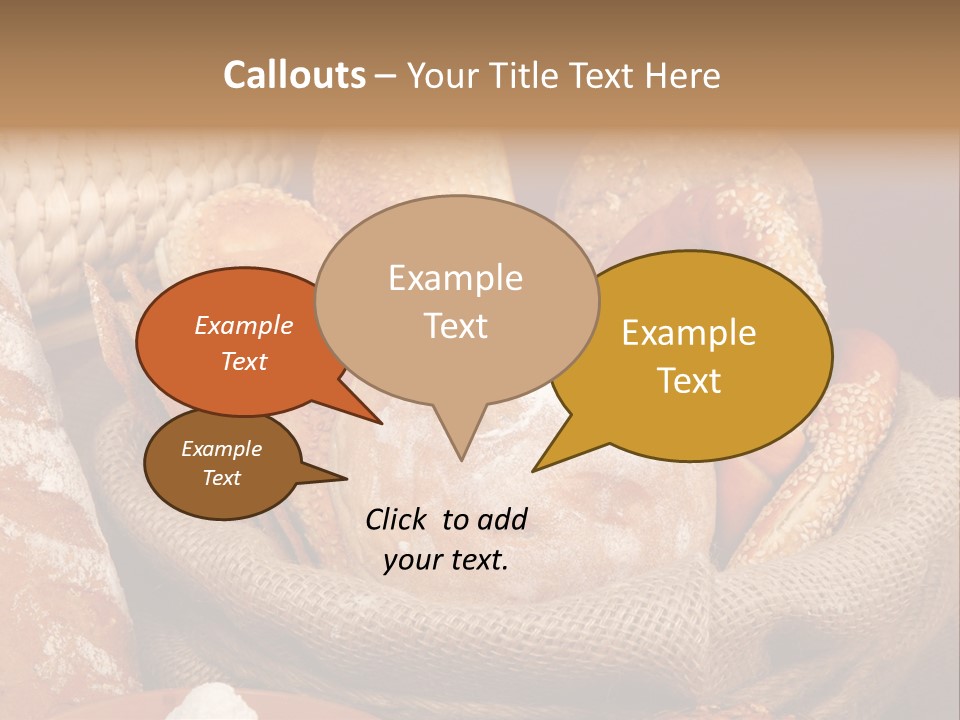 A Basket Full Of Breads On A Table PowerPoint Template