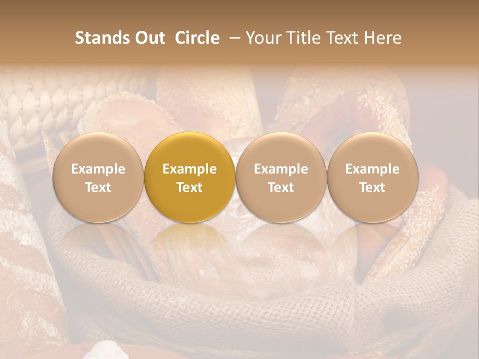 A Basket Full Of Breads On A Table PowerPoint Template