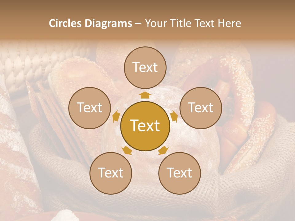 A Basket Full Of Breads On A Table PowerPoint Template