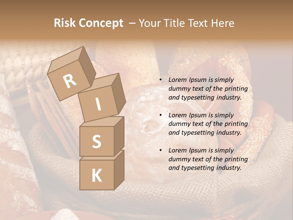 A Basket Full Of Breads On A Table PowerPoint Template