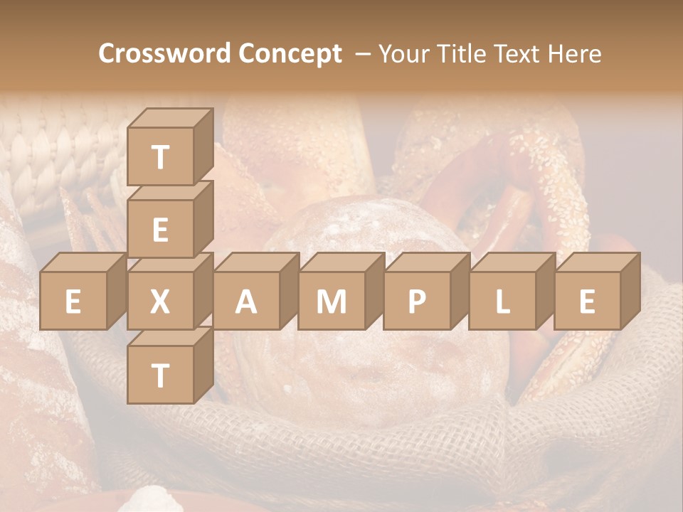 A Basket Full Of Breads On A Table PowerPoint Template