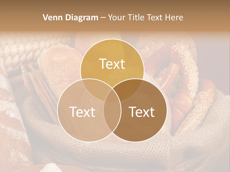 A Basket Full Of Breads On A Table PowerPoint Template