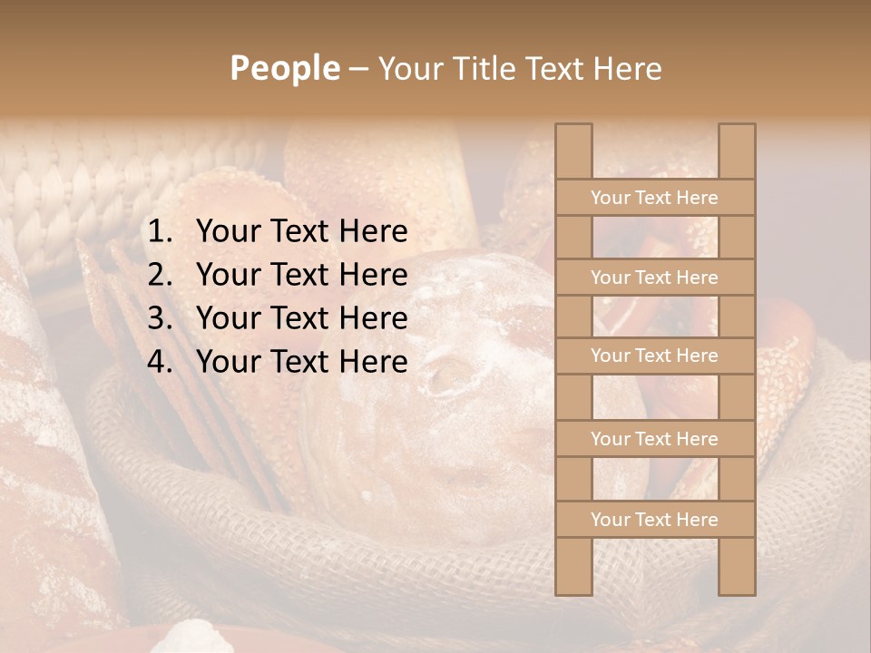 A Basket Full Of Breads On A Table PowerPoint Template