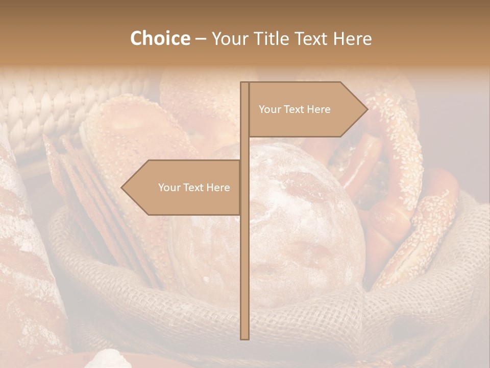 A Basket Full Of Breads On A Table PowerPoint Template