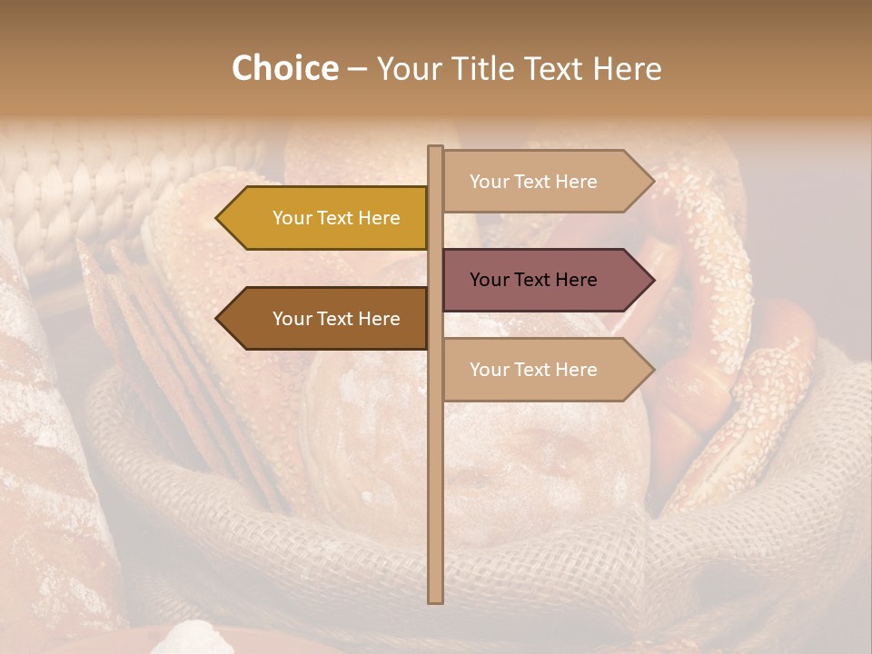 A Basket Full Of Breads On A Table PowerPoint Template