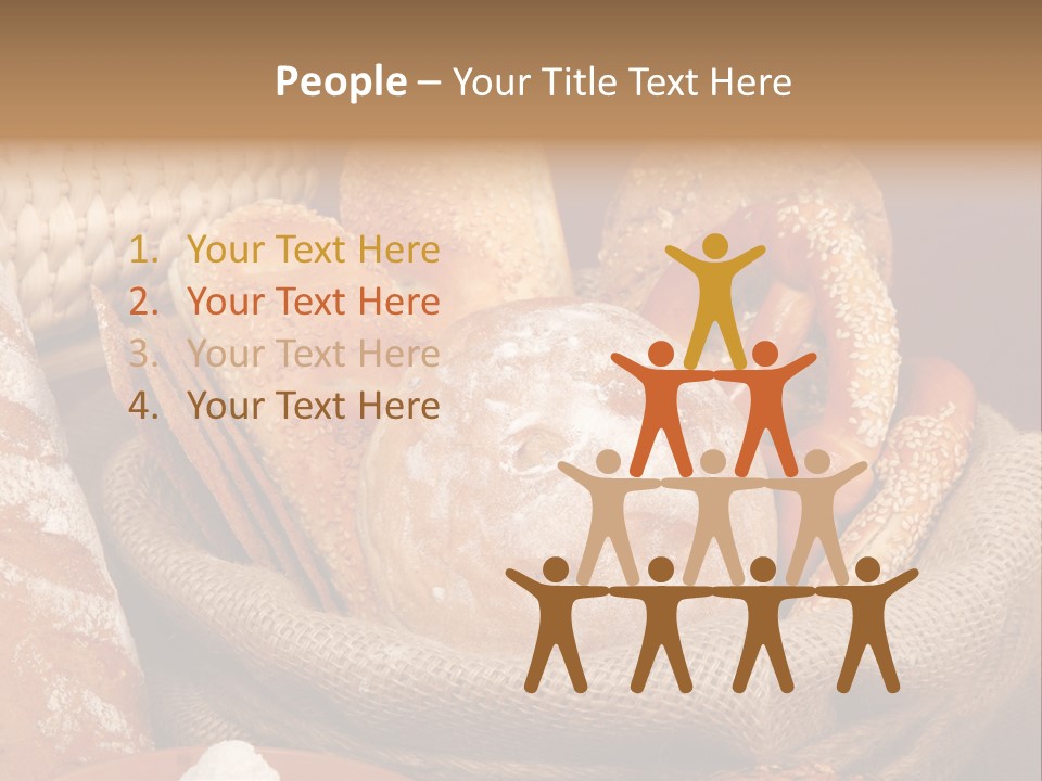 A Basket Full Of Breads On A Table PowerPoint Template