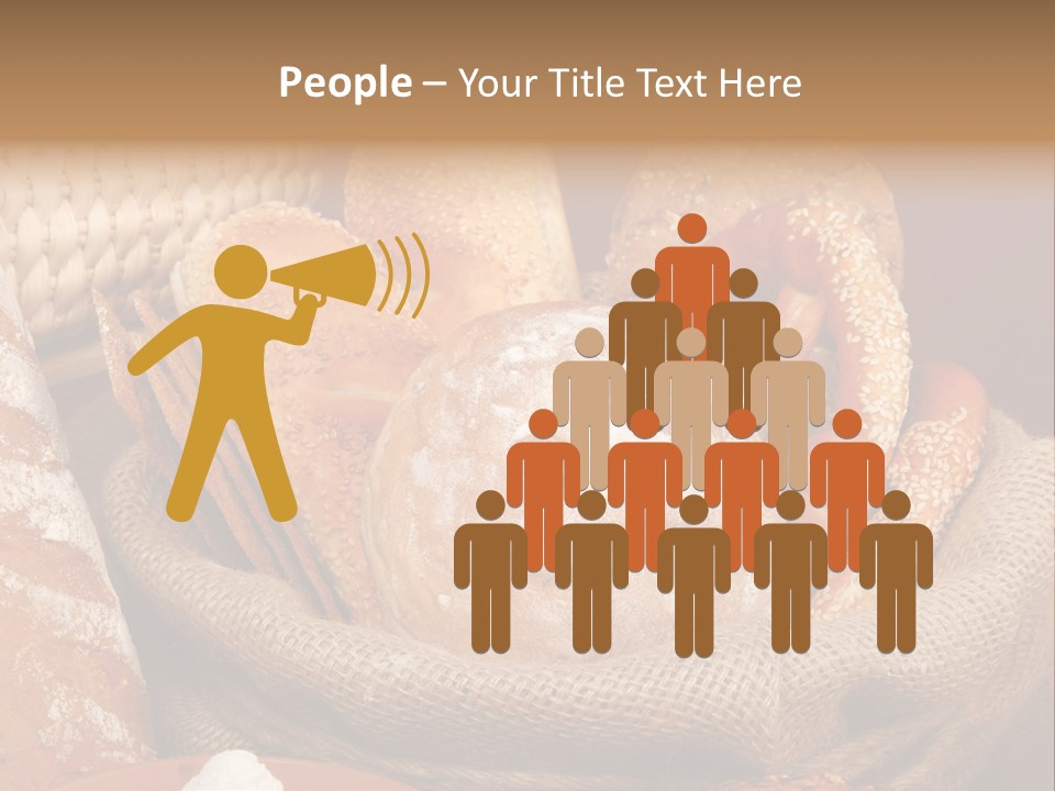 A Basket Full Of Breads On A Table PowerPoint Template