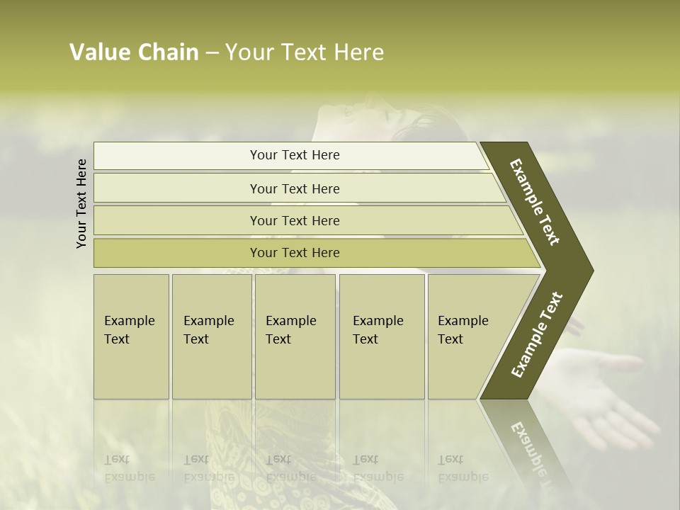 A Woman In A Yellow Dress Is In The Grass PowerPoint Template