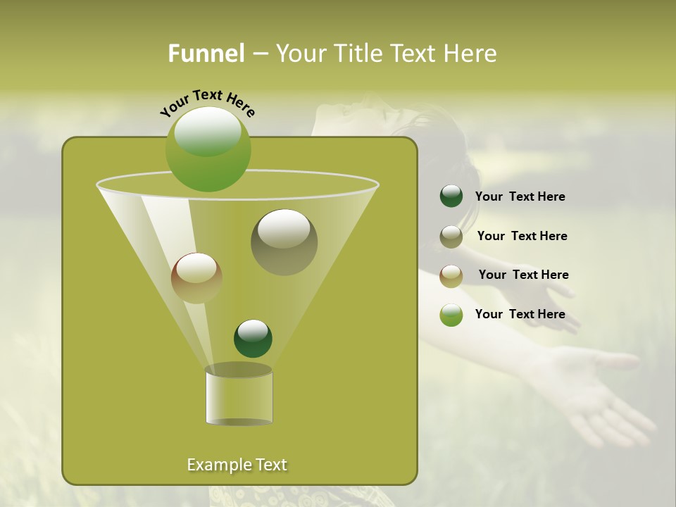 A Woman In A Yellow Dress Is In The Grass PowerPoint Template