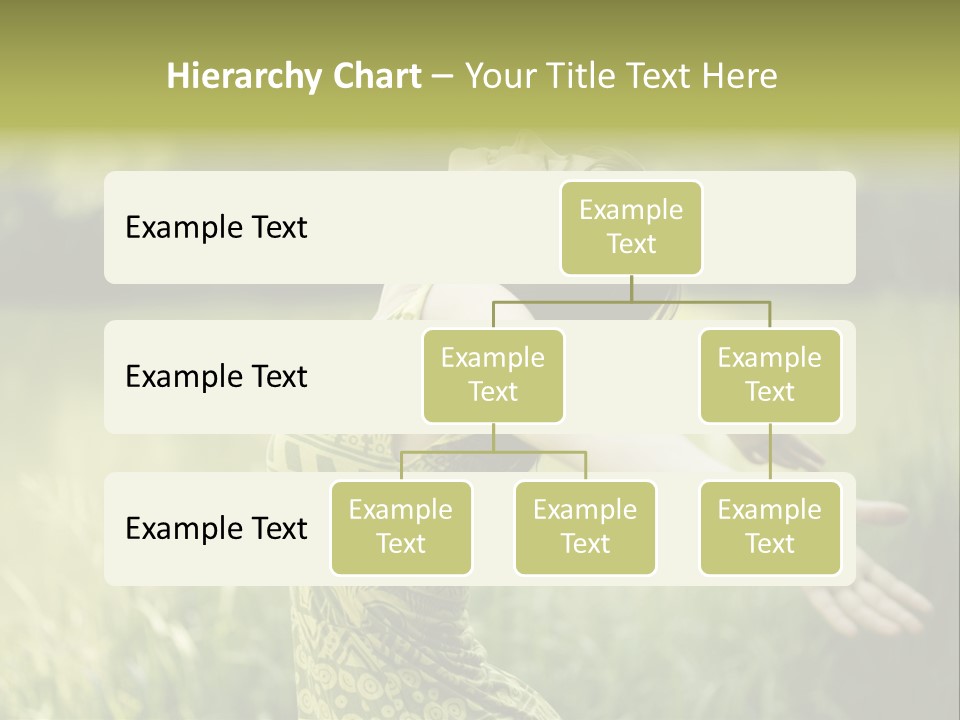 A Woman In A Yellow Dress Is In The Grass PowerPoint Template