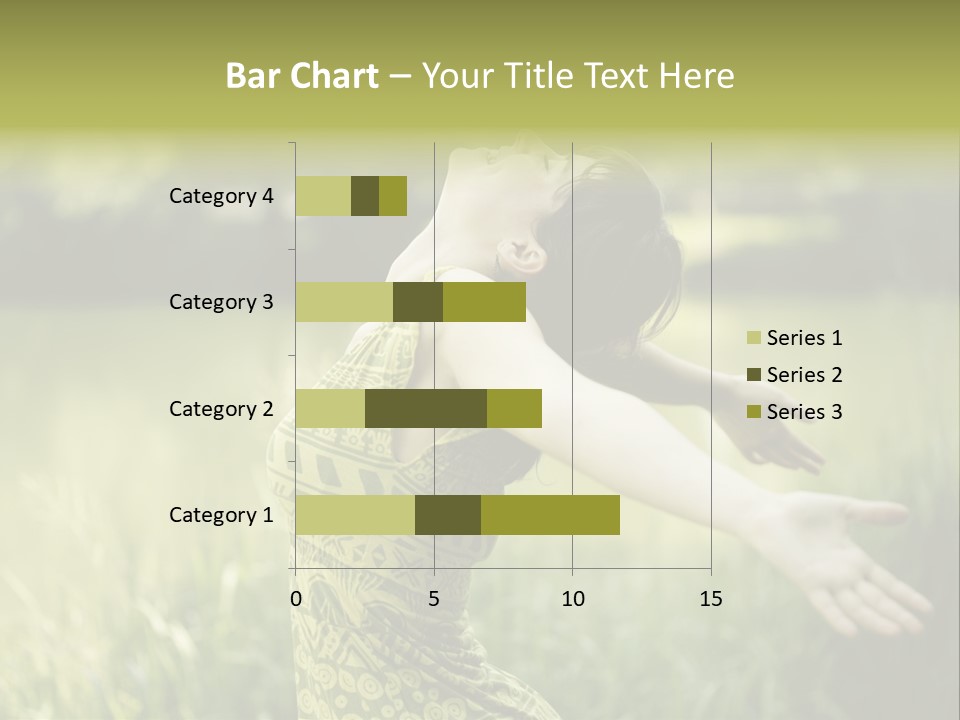 A Woman In A Yellow Dress Is In The Grass PowerPoint Template