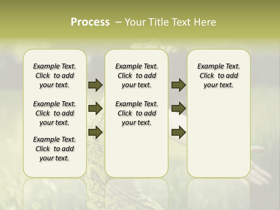 A Woman In A Yellow Dress Is In The Grass PowerPoint Template