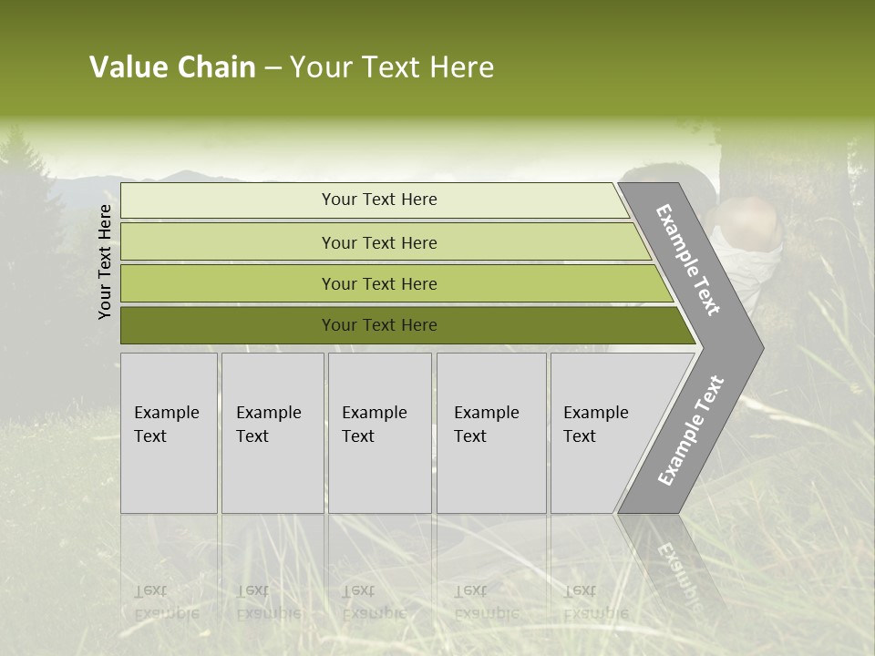 A Man Sitting In The Grass With A Laptop PowerPoint Template