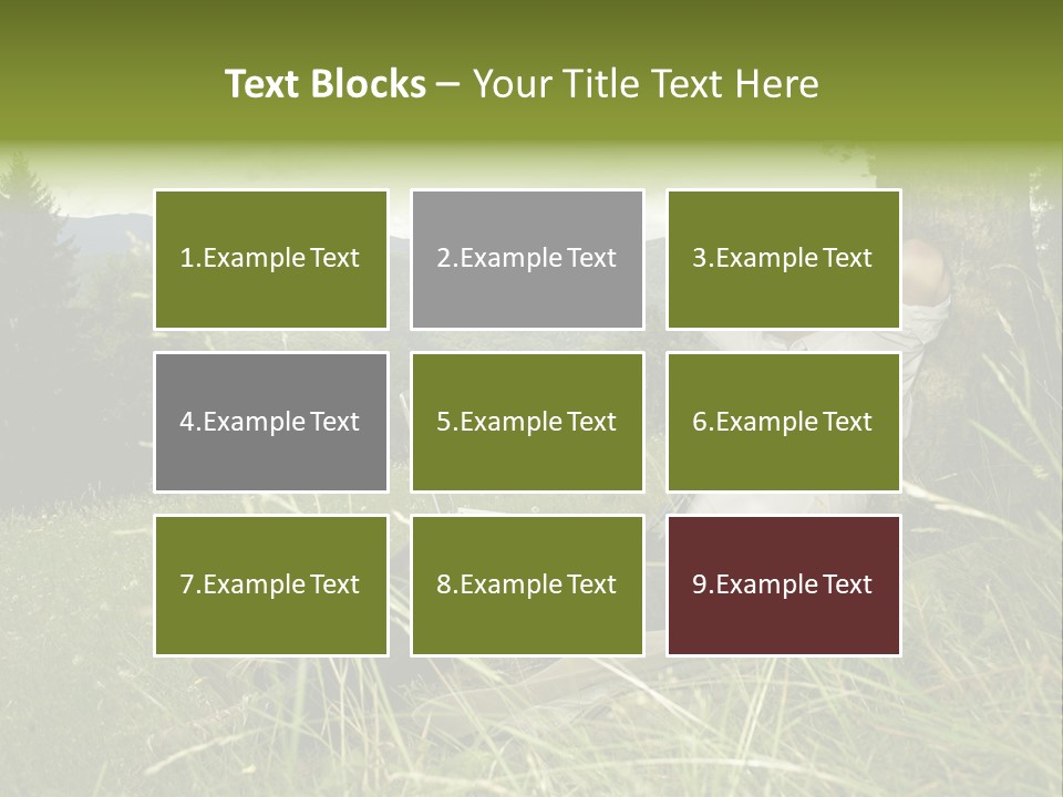 A Man Sitting In The Grass With A Laptop PowerPoint Template