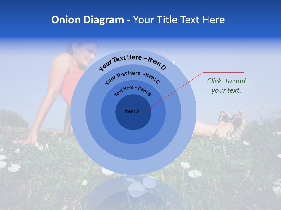 A Woman Laying On The Grass With A Laptop PowerPoint Template