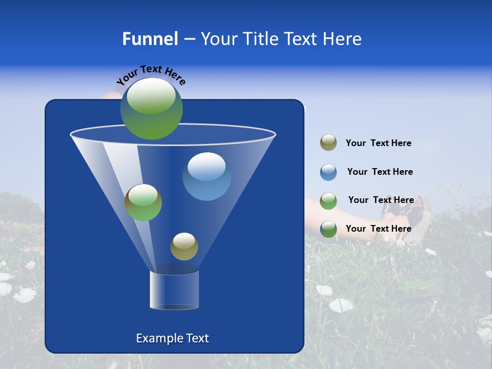 A Woman Laying On The Grass With A Laptop PowerPoint Template