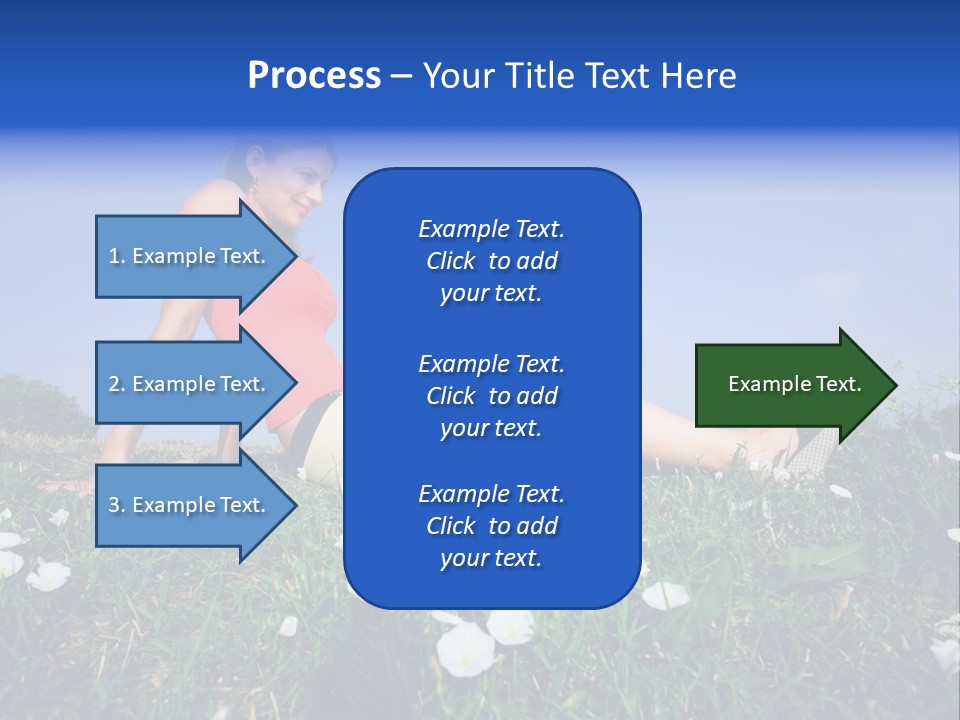 A Woman Laying On The Grass With A Laptop PowerPoint Template